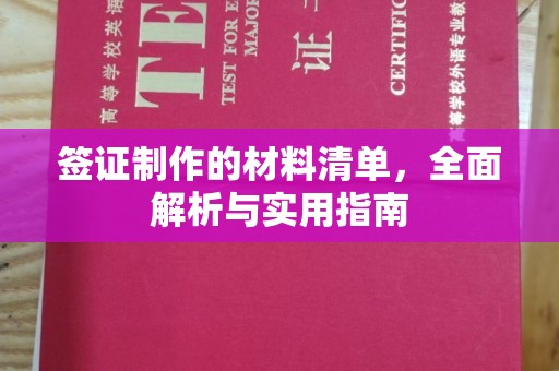 竹南签证制作的材料清单，全面解析与实用指南