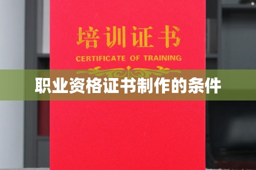 竹南职业资格证书制作的条件